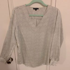 Dalmatian Print Long Sleeve Blouse